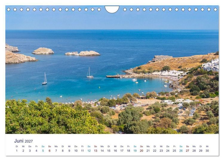 Produktbild: Str&auml;nde der Insel Rhodos (Wandkalender 2027 DIN A4 quer), CALVENDO Monatskalender