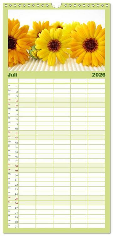 Produktbild: Familienplaner 2026 - Momente zum Innehalten mit 5 Spalten (Wandkalender, 21 x 45 cm) CALVENDO