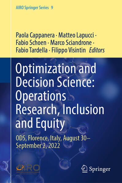 Produktbild: Optimization and Decision Science: Operations Research, Inclusion and Equity
