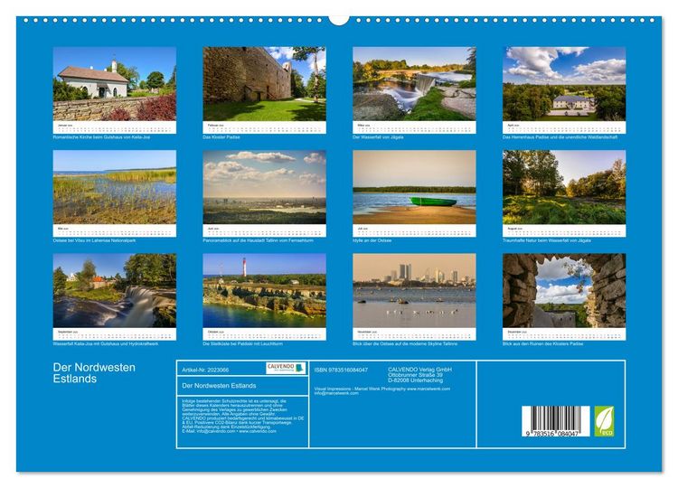 Produktbild: Der Nordwesten Estlands (hochwertiger Premium Wandkalender 2026 DIN A2 quer), Kunstdruck in Hochglanz