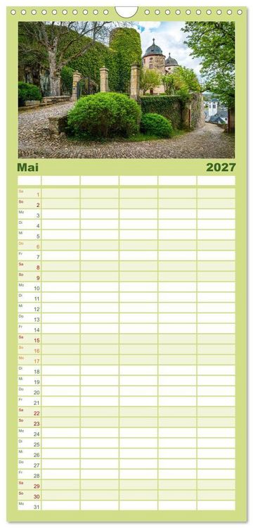 Produktbild: Familienplaner 2027 - Burgen des Hunsr&uuml;cks mit 5 Spalten (Wandkalender, 21 x 45 cm) CALVENDO