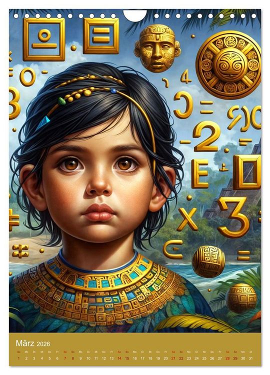 Produktbild: Regenwaldkinder - Ein vom Leben der Mayas inspierter Kinderkalender (Wandkalender 2026 DIN A4 hoch), CALVENDO Monatskalender