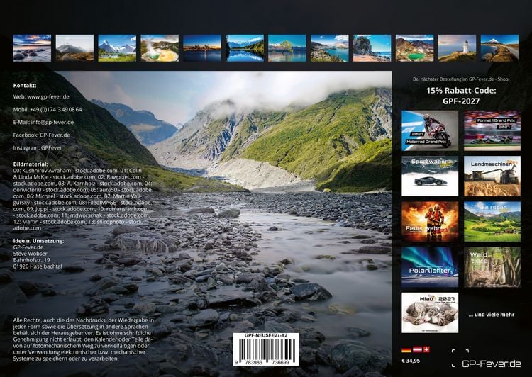 Produktbild: Neuseeland - Das Land der langen wei&szlig;en Wolke - 2027 - Kalender DIN A2