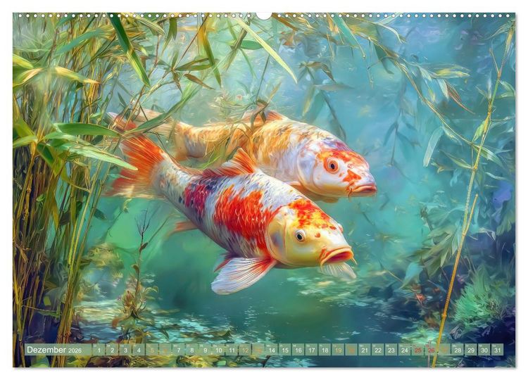 Produktbild: Kois - Ein Juwel unter Fischen (hochwertiger Premium Wandkalender 2026 DIN A2 quer), Kunstdruck in Hochglanz