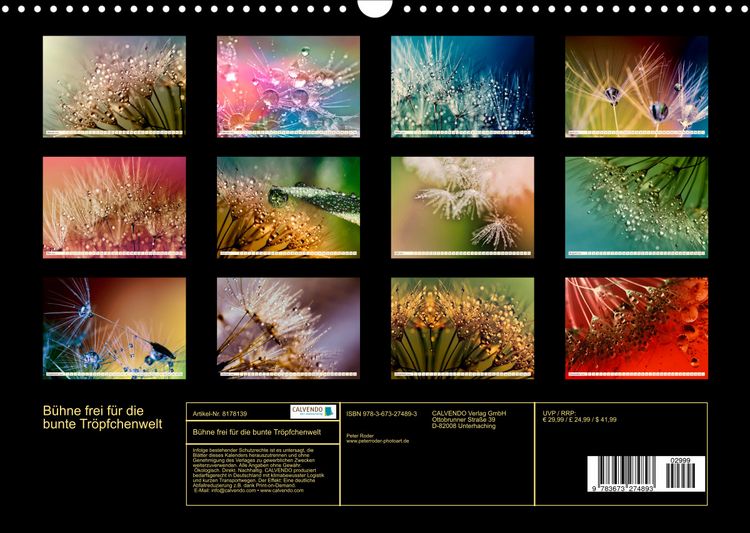 Produktbild: B&uuml;hne frei f&uuml;r die bunte Tr&ouml;pfchenwelt (Wandkalender 2022 DIN A3 quer)