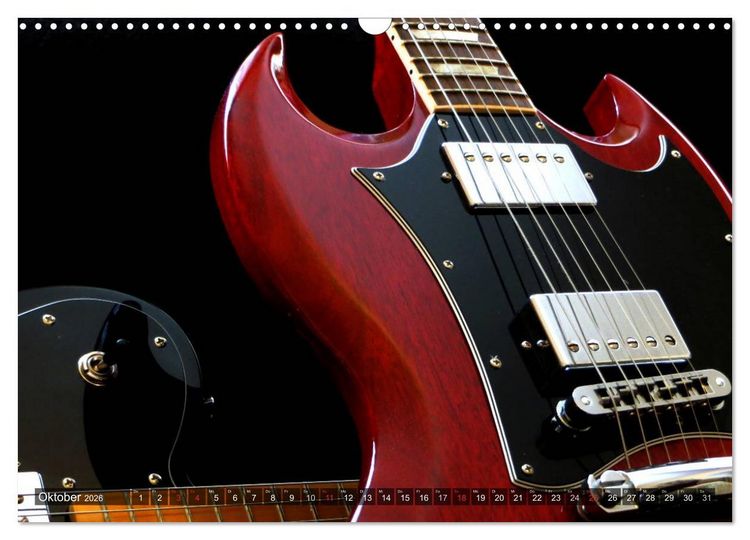 Produktbild: Gitarren Snapshots (Wandkalender 2026 DIN A3 quer), CALVENDO Monatskalender