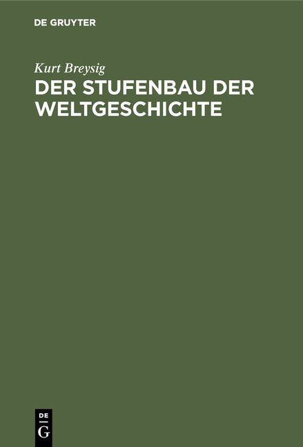 Produktbild: Der Stufenbau der Weltgeschichte