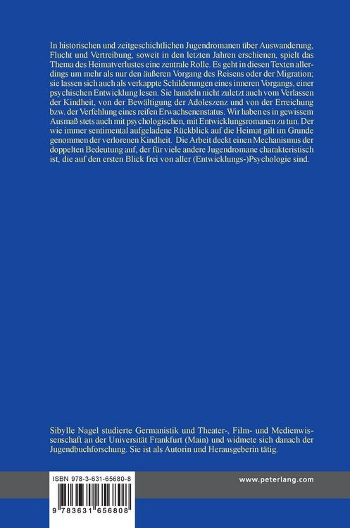 Produktbild: Heimatverlust in historischen und zeitgeschichtlichen Jugendromanen der Gegenwart &uuml;ber Auswanderung, Flucht und Vertreibung