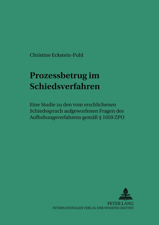 Produktbild: Prozessbetrug im Schiedsverfahren