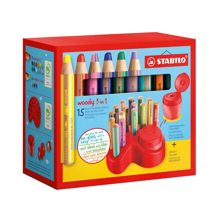 Produktbild: STABILO Aquarellbuntstift woody 3 in 1