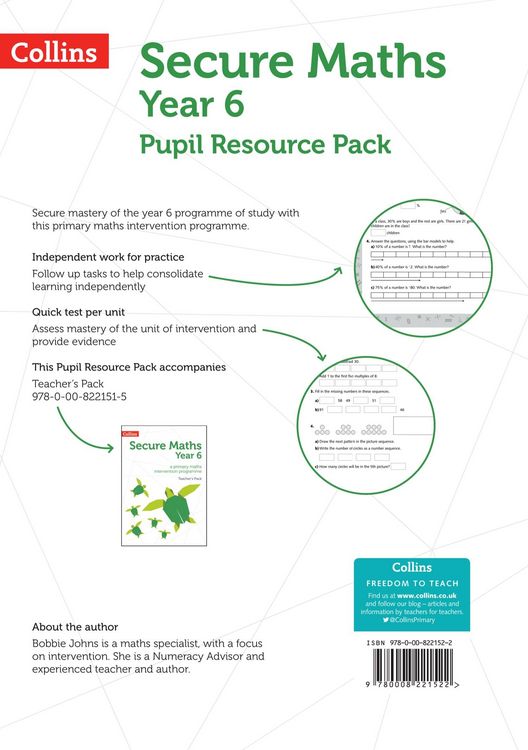 Produktbild: Secure Year 6 Maths Pupil Resource Pack