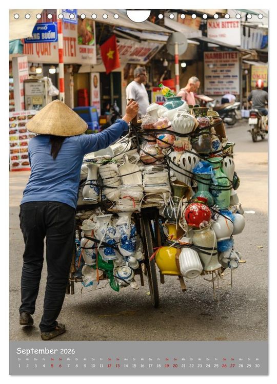Produktbild: Vietnam Alltag, Farben, Geschichte (Wandkalender 2026 DIN A4 hoch), CALVENDO Monatskalender