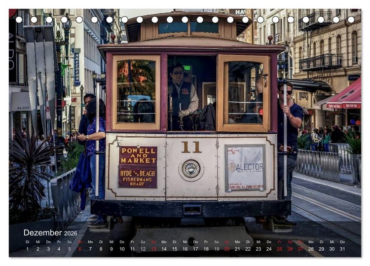 Produktbild: San Francisco Impressionen Tag und Nacht (Tischkalender 2026 DIN A5 quer), CALVENDO Monatskalender