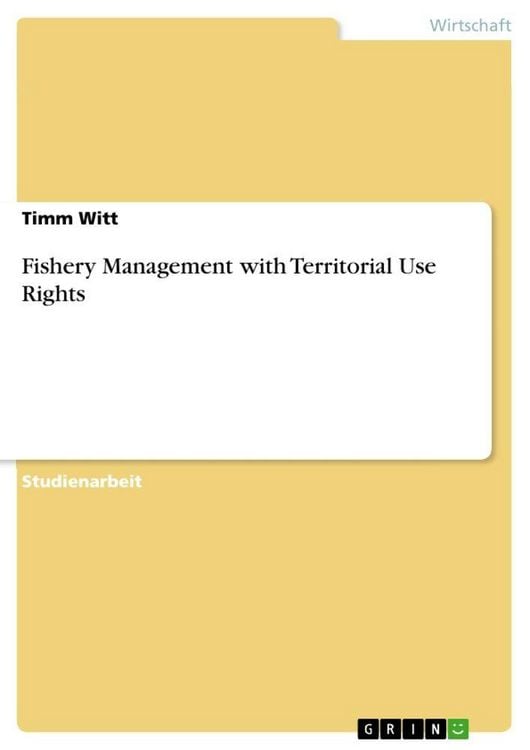 Produktbild: Fishery Management with Territorial Use Rights