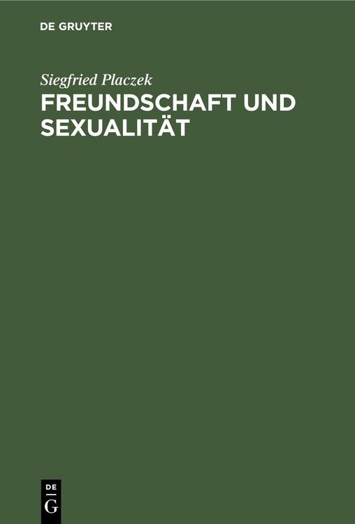 Produktbild: Freundschaft und Sexualit&auml;t
