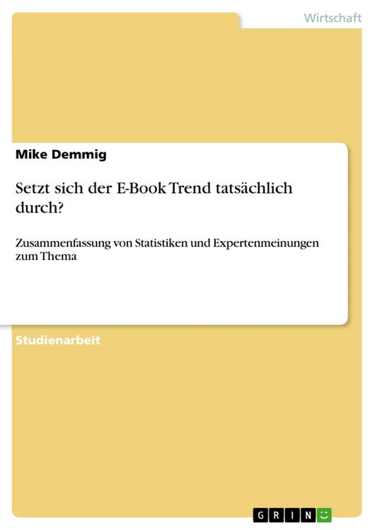 Produktbild: Setzt sich der E-Book Trend tats&auml;chlich durch?