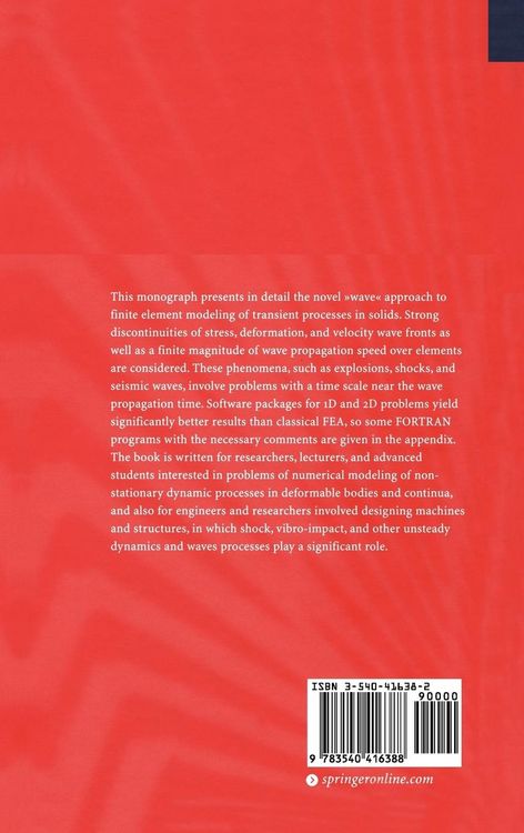 Produktbild: The Wave Finite Element Method