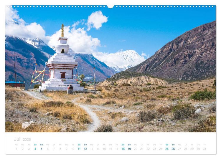 Produktbild: Abenteuer Himalaya - Fernwandern im Annapurna (Wandkalender 2026 DIN A2 quer), CALVENDO Monatskalender