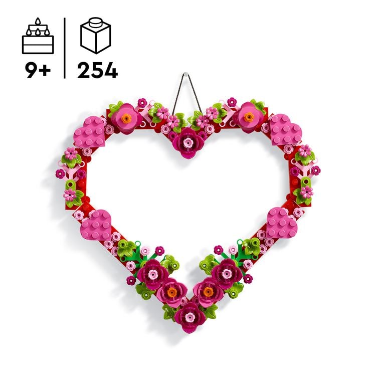 Produktbild: LEGO Iconic 40638 Herz-Deko Spielzeug f&uuml;r Kinder zum Bauen, Dekoration