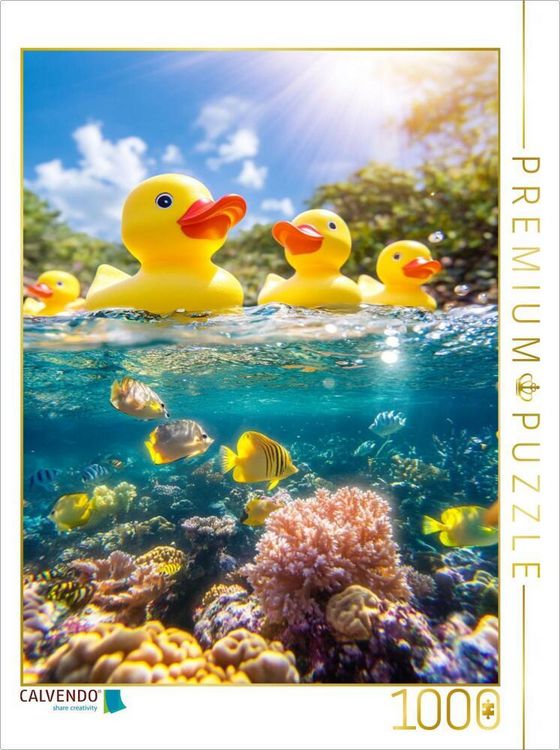 Produktbild: CALVENDO Puzzle Gummienten in der Karibik | 1000 Teile Lege-Gr&ouml;&szlig;e 64x48cm Foto-Puzzle f&uuml;r gl&uuml;ckliche Stunden
