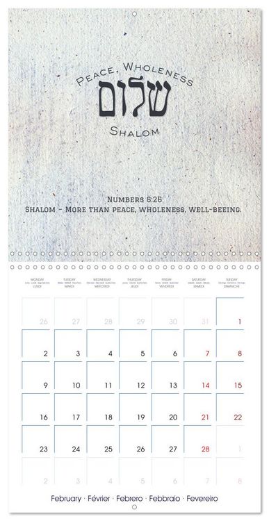 Produktbild: The Radiance of Hebrew Letters of Spirit and Light (Wall Calendar 2026 12 &times; 12 Inch) CALVENDO 12 Month Wall Calendar