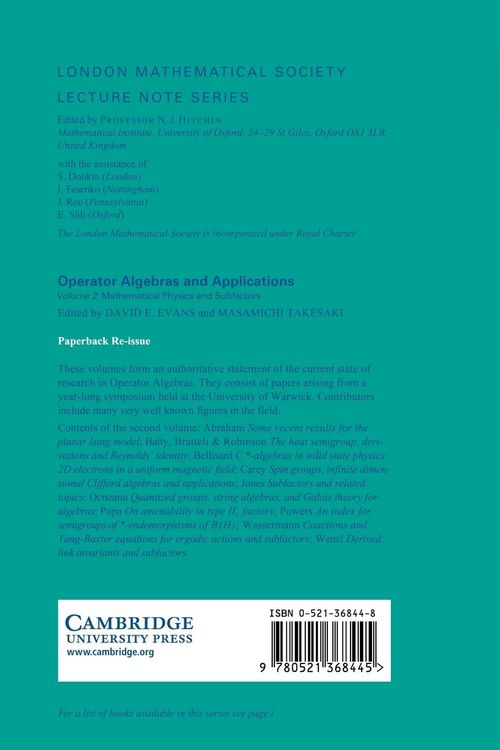 Produktbild: Operator Algebras and Applications