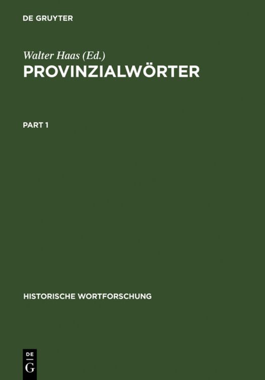 Produktbild: Provinzialw&ouml;rter