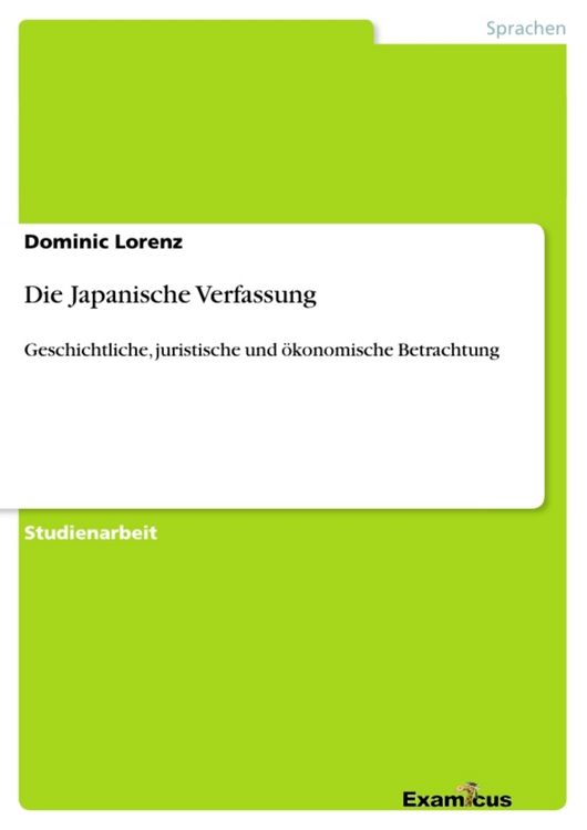 Produktbild: Die Japanische Verfassung