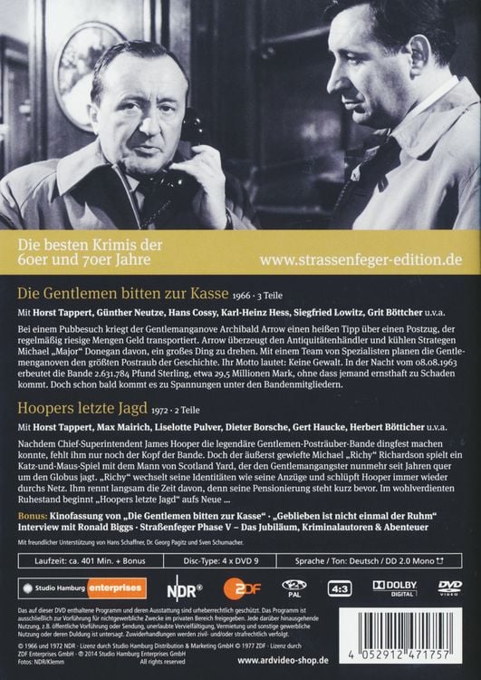 Produktbild: Stra&szlig;enfeger 50 - Die Gentlemen bitten zur Kasse/Hoopers letzte Jagd [4 DVDs]