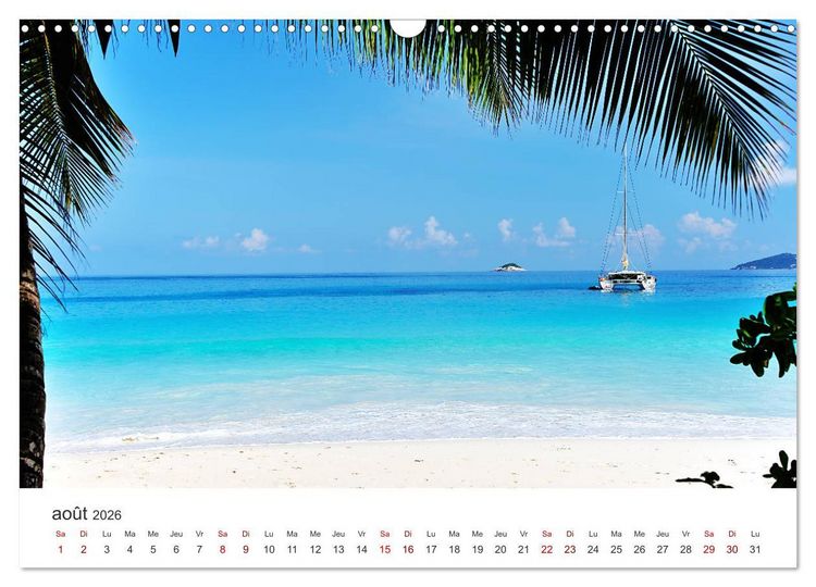 Produktbild: Plages de r&ecirc;ve Seychelles (Calendrier mural 2026 DIN A3 vertical), CALVENDO calendrier mensuel