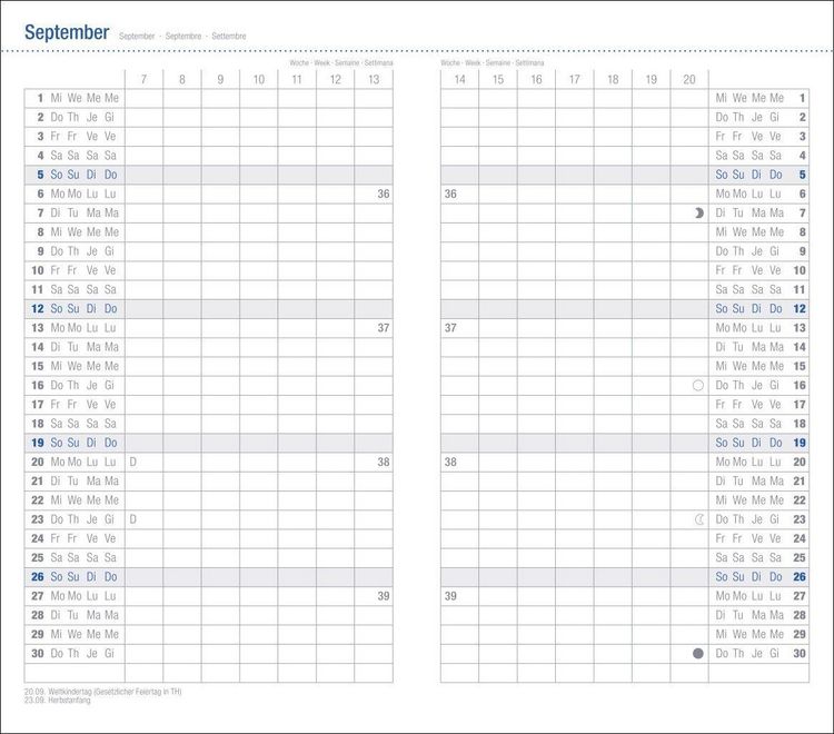 Produktbild: Leporello, schwarz Kalender 2027