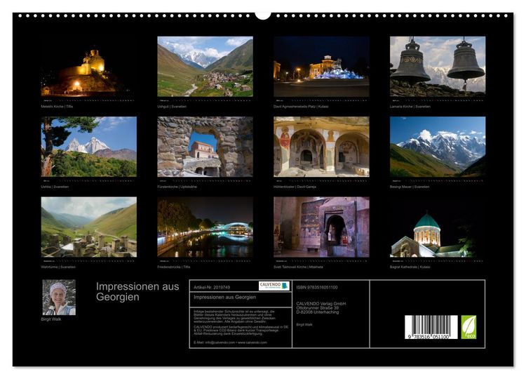Produktbild: Impressionen aus Georgien (hochwertiger Premium Wandkalender 2026 DIN A2 quer), Kunstdruck in Hochglanz