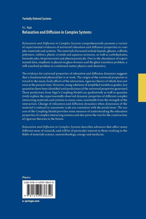 Produktbild: Relaxation and Diffusion in Complex Systems