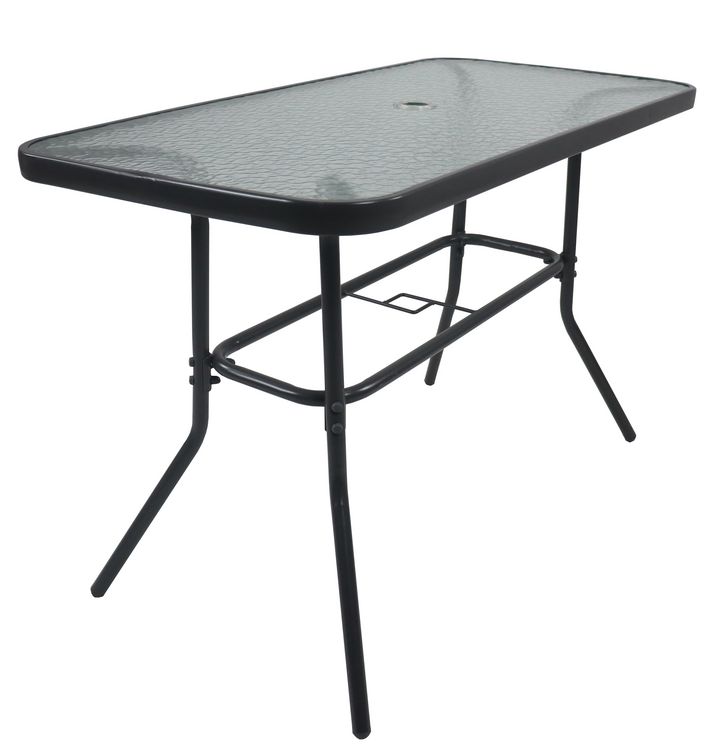 Produktbild: Glas Gartentisch Esstisch Balkontisch 110x55