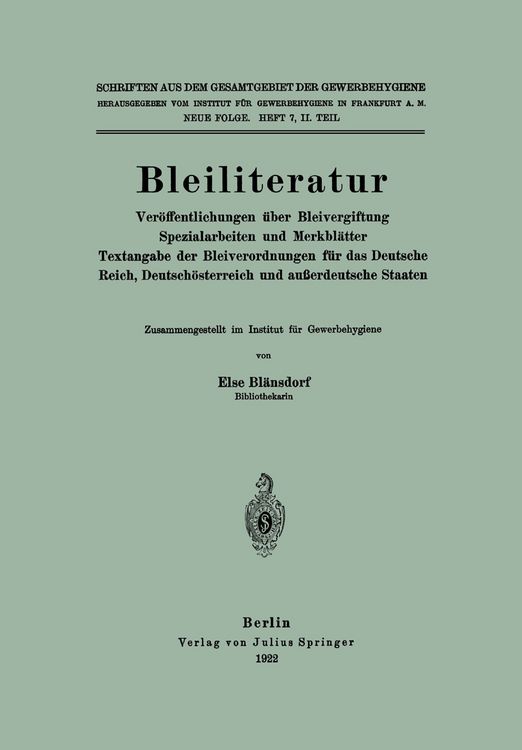Produktbild: Bleiliteratur
