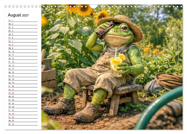 Produktbild: Frosch im Garten (Wandkalender 2027 DIN A3 quer), CALVENDO Monatskalender