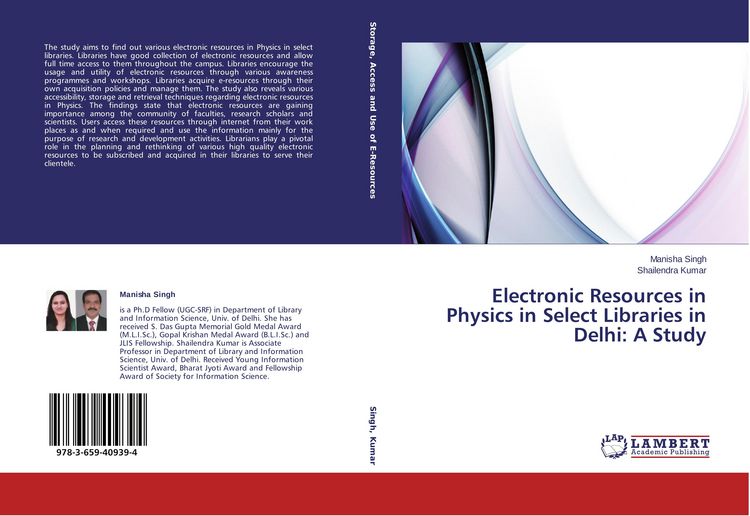 Produktbild: Electronic Resources in Physics in Select Libraries in Delhi: A Study