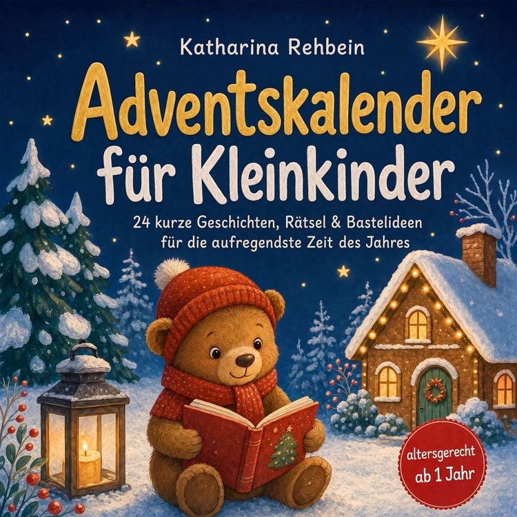 Produktbild: Adventskalender f&uuml;r Kleinkinder: 24 kurze Geschichten, R&auml;tsel & Bastelideen f&uuml;r die aufregendste Zeit des Jahres &ndash; altersgerecht ab 1 Jahr