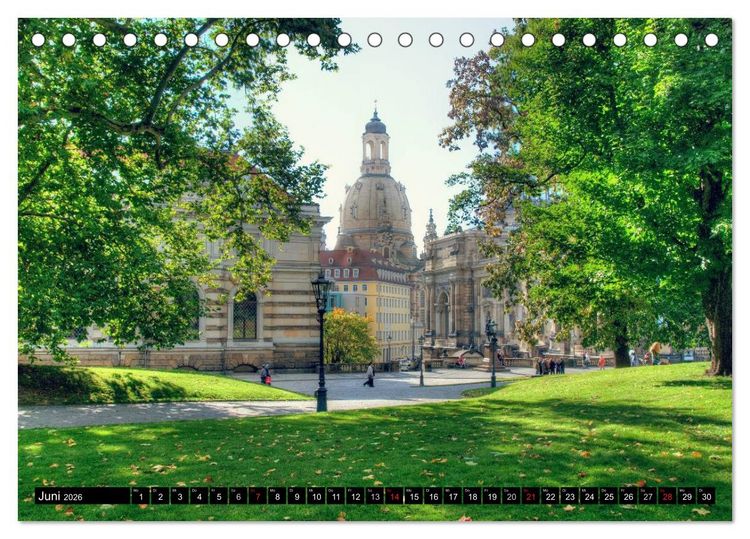 Produktbild: Dresden Die Perle an der Elbe (Tischkalender 2026 DIN A5 quer), CALVENDO Monatskalender