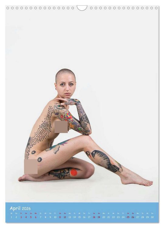Produktbild: Nude Tattoo (Wandkalender 2026 DIN A3 hoch), CALVENDO Monatskalender