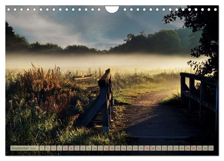 Produktbild: Morgengl&uuml;hen & Nebelschimmer (Wandkalender 2026 DIN A4 quer), CALVENDO Monatskalender