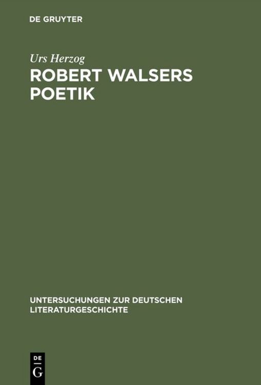 Produktbild: Robert Walsers Poetik