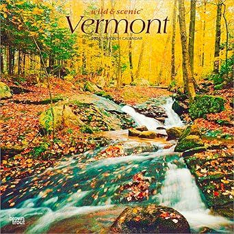 Produktbild: Vermont Wild & Scenic 2026 12 X 24 Inch (Hanging) Monthly Square Wall Calendar Plastic-Free