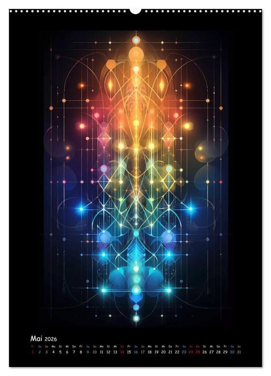 Produktbild: Fractale Mandalas (hochwertiger Premium Wandkalender 2026 DIN A2 hoch), Kunstdruck in Hochglanz