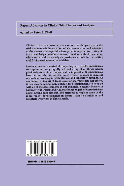 Produktbild: Recent Advances in Clinical Trial Design and Analysis