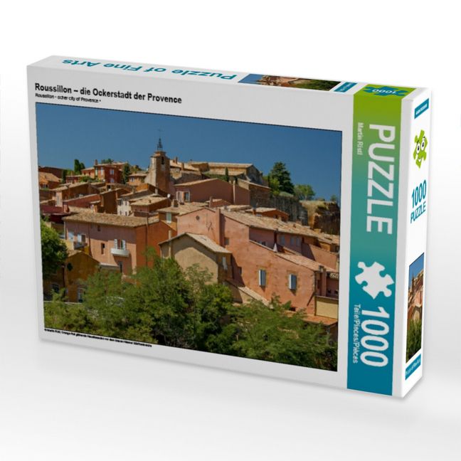 Produktbild: CALVENDO Puzzle Roussillon - die Ockerstadt der Provence | 1000 Teile Lege-Gr&ouml;&szlig;e 64x48cm Foto-Puzzle f&uuml;r gl&uuml;ckliche Stunden