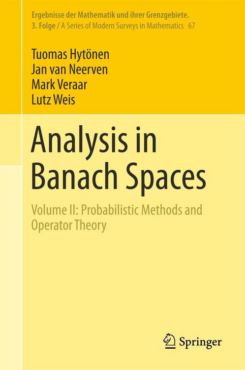 Produktbild: Analysis in Banach Spaces