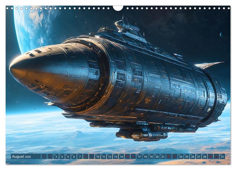 Produktbild: Alien Starships (Wandkalender 2026 DIN A3 quer), CALVENDO Monatskalender