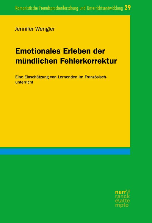 Produktbild: Emotionales Erleben der m&uuml;ndlichen Fehlerkorrektur
