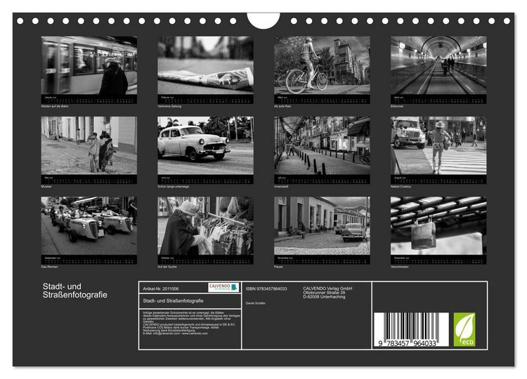 Produktbild: Stadt- und Stra&szlig;enfotografie (Wandkalender 2026 DIN A4 quer), CALVENDO Monatskalender